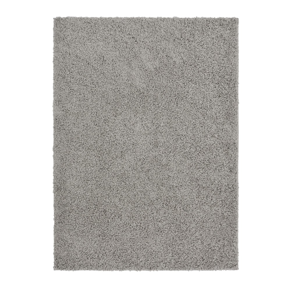 Jazz Shaggy Plain Modern Rugs in Silver Grey